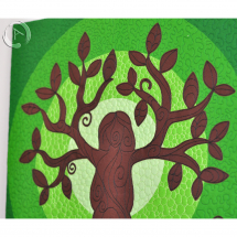 Quilt Art Tree of Life Green- Perpective1