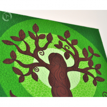 Quilt Art Tree of Life Green- Perpective2