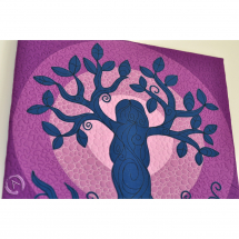 Quilt Art Tree of Life Lilac- Perpective1
