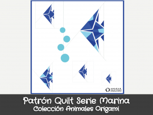 Pagina Patron Gratis Quilt Serie Marina - Colecion Animales Origami - ES
