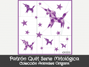 Pagina Patron Gratis Quilt Serie Mitologica - Colecion Animales Origami - ES