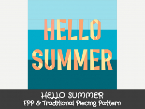 HELLO SUMMER - Fpundation Paper Piecing free pattern